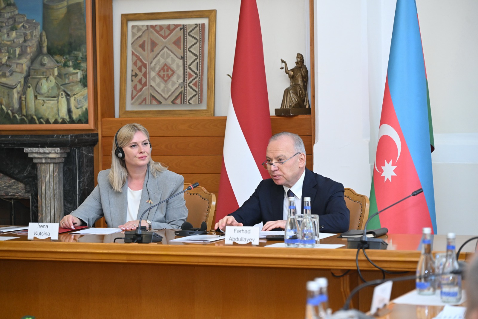 Konstitusiya Məhkəməsində Latviya Respublikasının Konstitusiya Məhkəməsinin sədri ilə görüş keçirilib